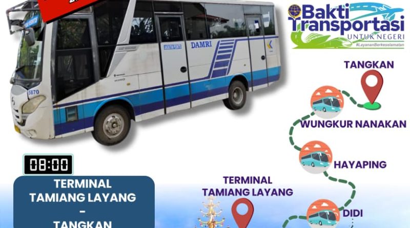 Mulai 21 Januari 2026, Dishub Bartim dan DAMRI Resmikan Trayek Bus Perintis Tamiang Layang–Tangkan