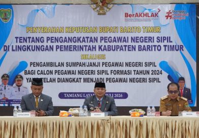 Bupati Bartim Tekankan Integritas dan Pelayanan Prima, 212 CPNS Formasi 2024 Resmi Diangkat Jadi PNS