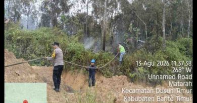 Polsek Dusun Timur Gerak Cepat Tindaklanjuti Laporan Warga, Karhutla di Matarah Berhasil Dipadamkan