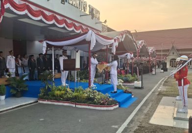 Wabup Barito Timur Pimpin Upacara Penurunan Bendera HUT ke-81 Kemerdekaan RI